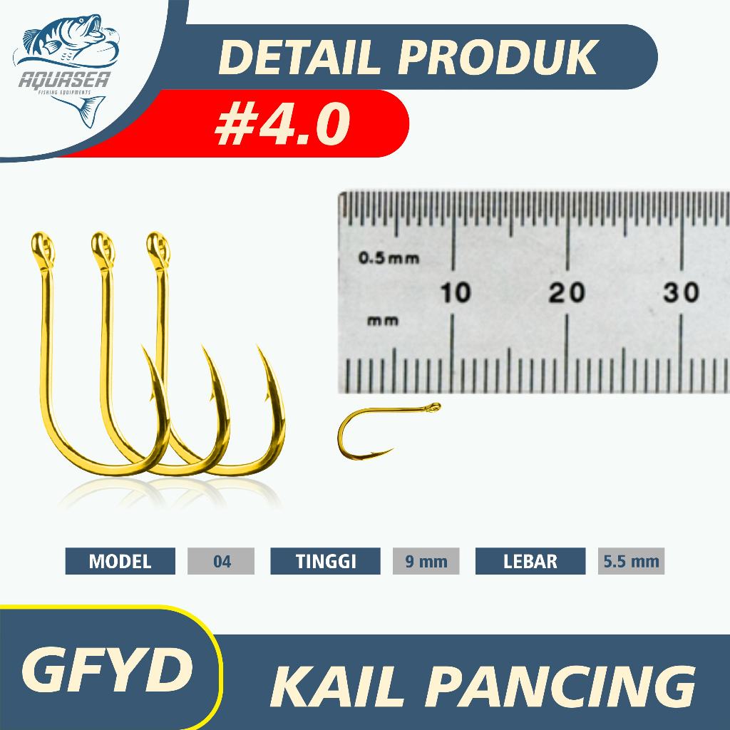 Jual Aquasea Kail Pancing Gold Isi Pcs Kail Pancing Bahan Baja