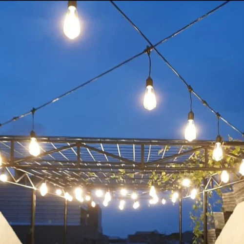 Kabel Fitting Lampu Cafe Gantung Dekorasi f Outdoor 10Meter 20Fitting | AutoStock