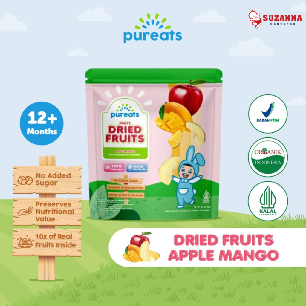 Jual PUREATS Dried Fruits Apple Mango / Camilan Anak | Shopee Indonesia