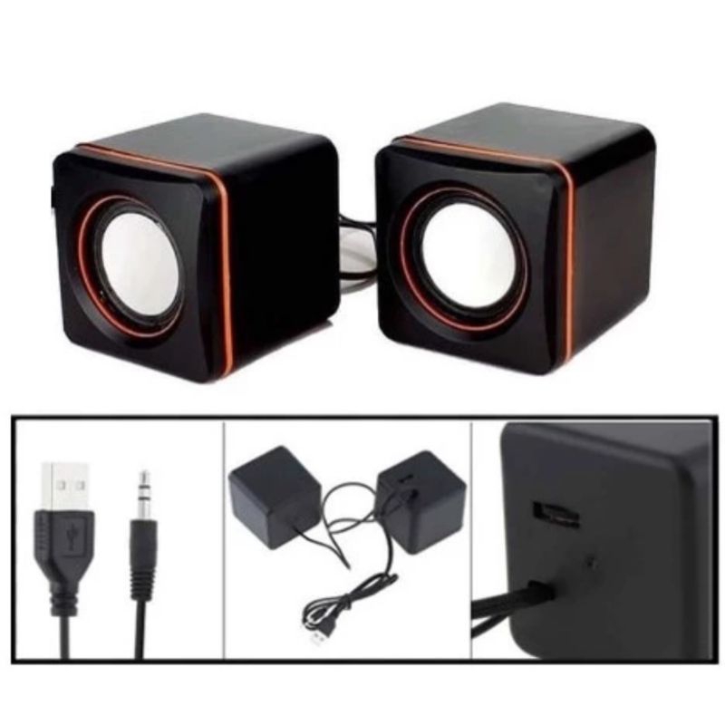 Jual Speaker Aktif Mini Stereo USB 2.0 Multimedia Musik Spiker PC HP ...