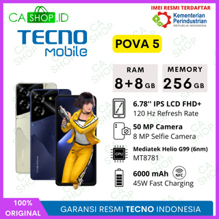 Promo Tecno Pova 5 Pro 5G 8/256 GB Up To RAM 16GB (8+8GB) Garansi Resmi -  Promo Dark - Jakarta Timur - New Era Ponsel