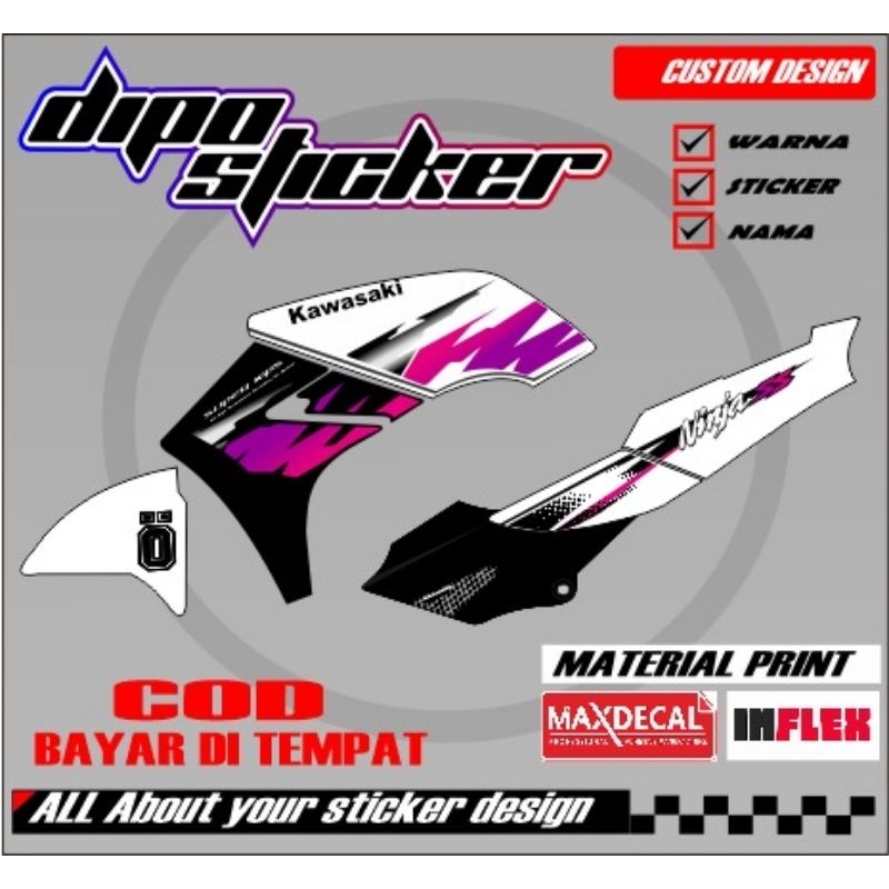 Jual sticker striping kawasaki ninja ss custom gradasi transparan ...