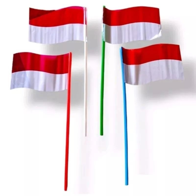 Jual Bendera Merah Putih Plastik Tongkat Pluit Isi Shopee Indonesia