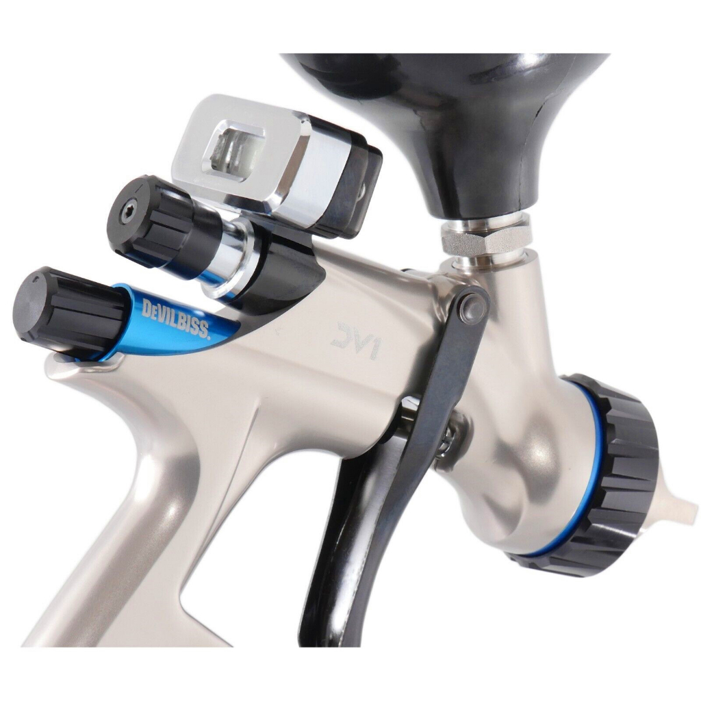 Jual DeVilbiss DV1 1.3mm Silver/Olive Digital Basecoat Spray Gun *600ml ...