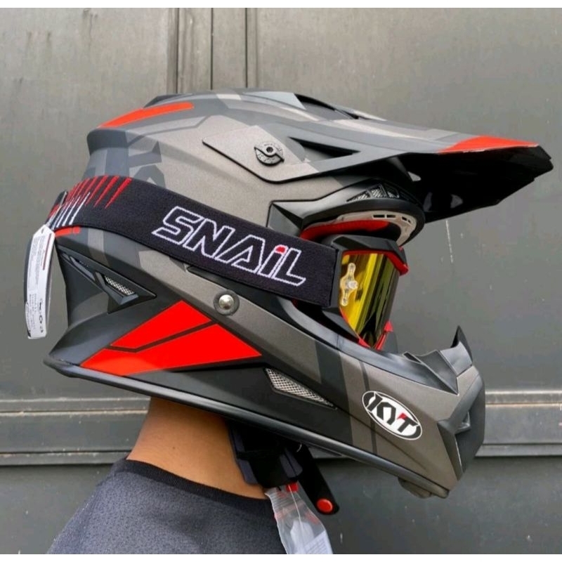 Jual Helm Cross KYT JUMPSHOT SERI 3 BLACK RED [Ongkir Termurah 2Kg