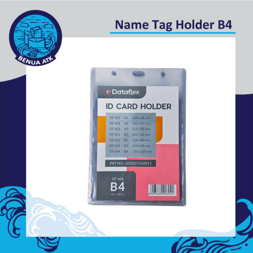 Jual ID Card Holder / Name Tag Plastik Mika B4 Dataflex [isi 20pcs] VC ...