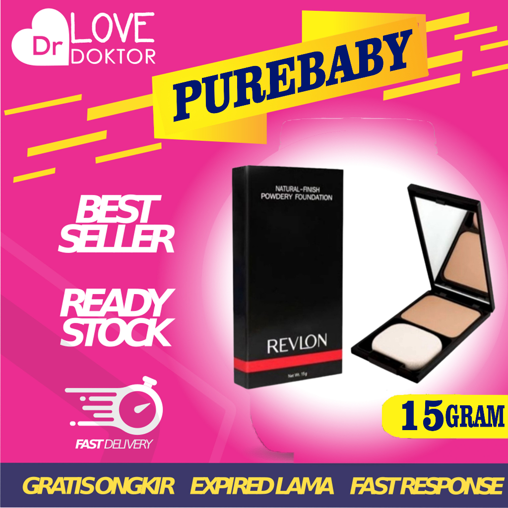 Jual REVLON NATURAL FINISH POWDERY FOUNDATION TOUCH AND GLOW MAKE UP