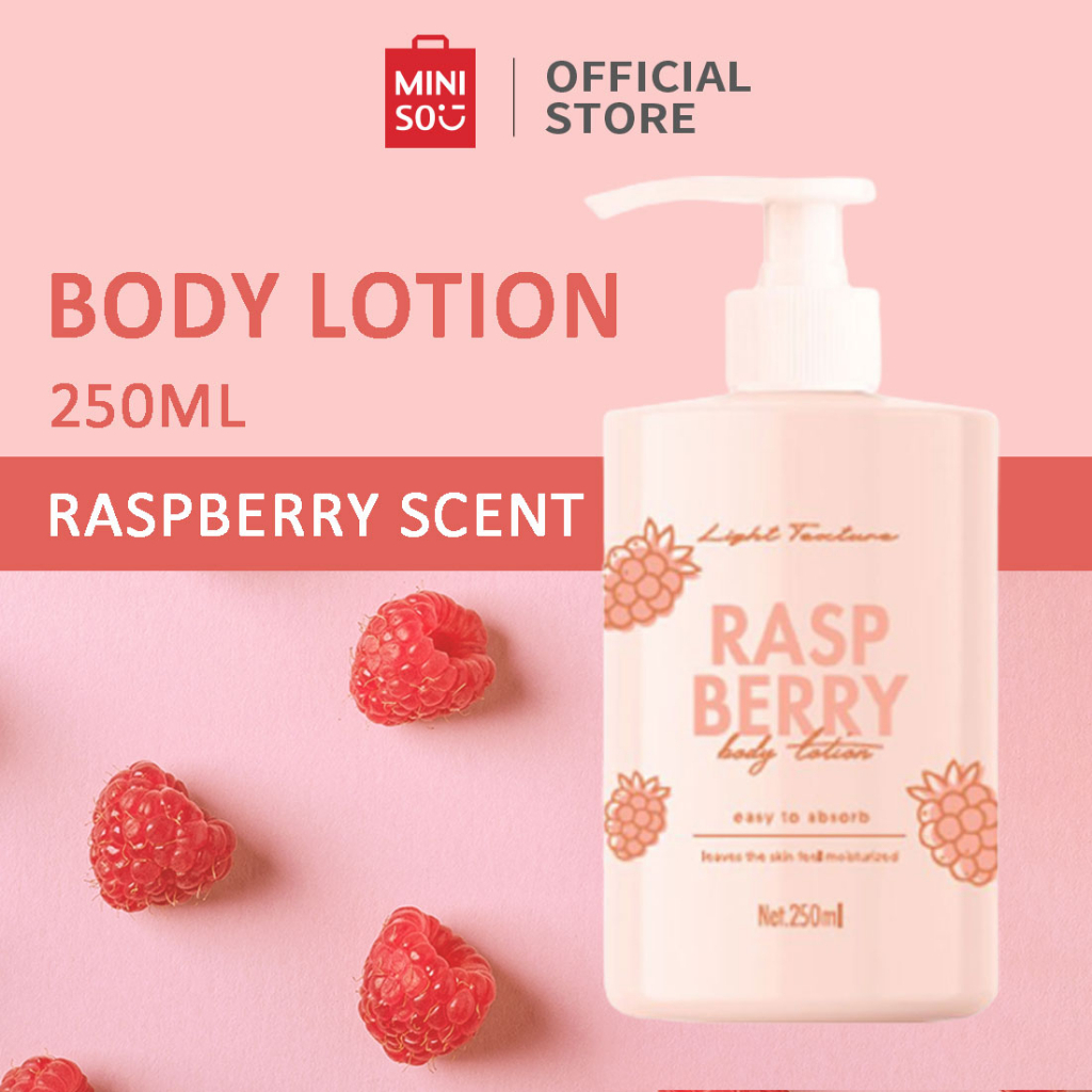 Jual Miniso Body Lotion Light Texture (Raspberry) Shopee Indonesia