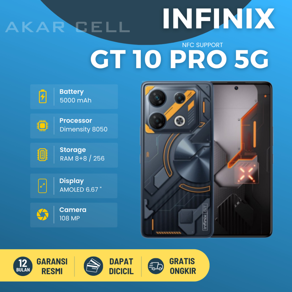 Jual Infinix GT 10 Pro 8/256GB RAM 8 ROM 256 8GB 256GB GT10 10Pro ...