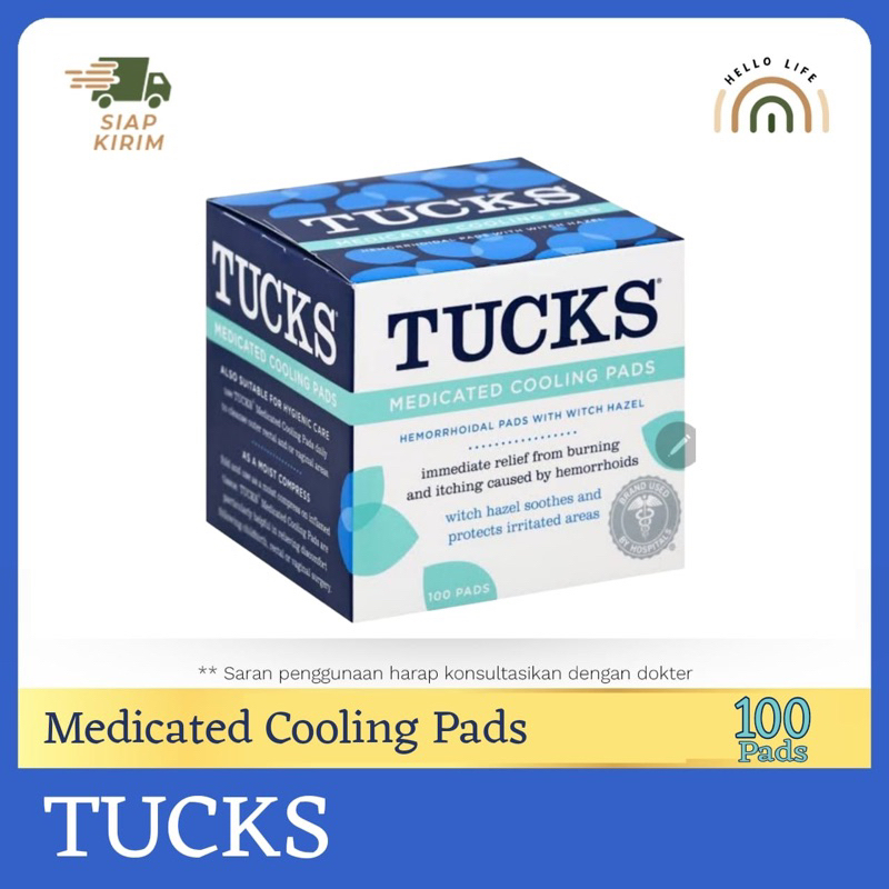 Jual Tucks Medicated Cooling Pad Hemorrhoidal Pads 100 Pads Shopee