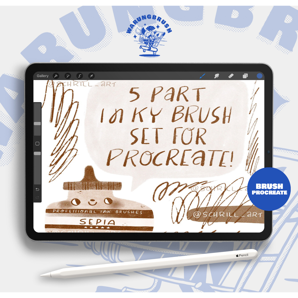 Jual 5 Ink Brushes for Procreate BP00405 | Shopee Indonesia
