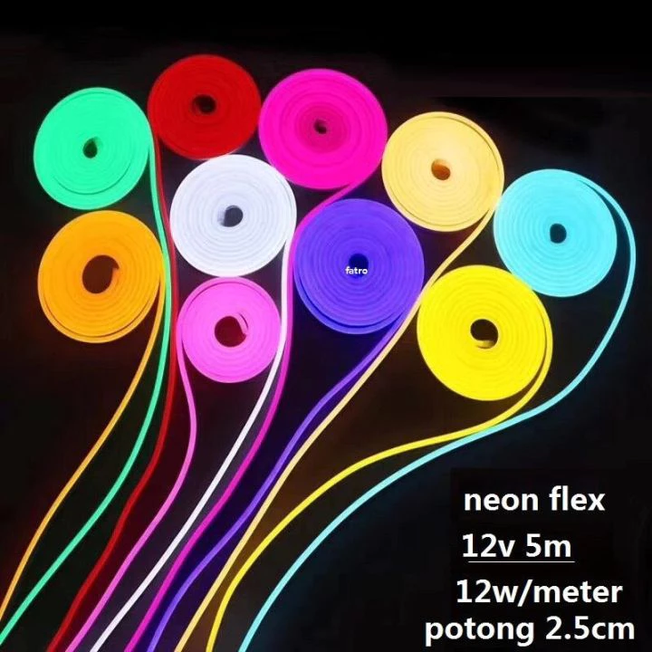 Lampu Neon Flexible Led Selang Panjang 5M 12V Kualitas Super | AutoStock