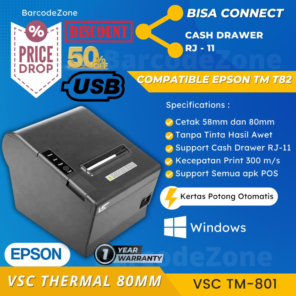 Jual Printer Kasir Thermal Mm Vsc Tm Usb High Speed Garansi Tahun Setara Tm T Shopee