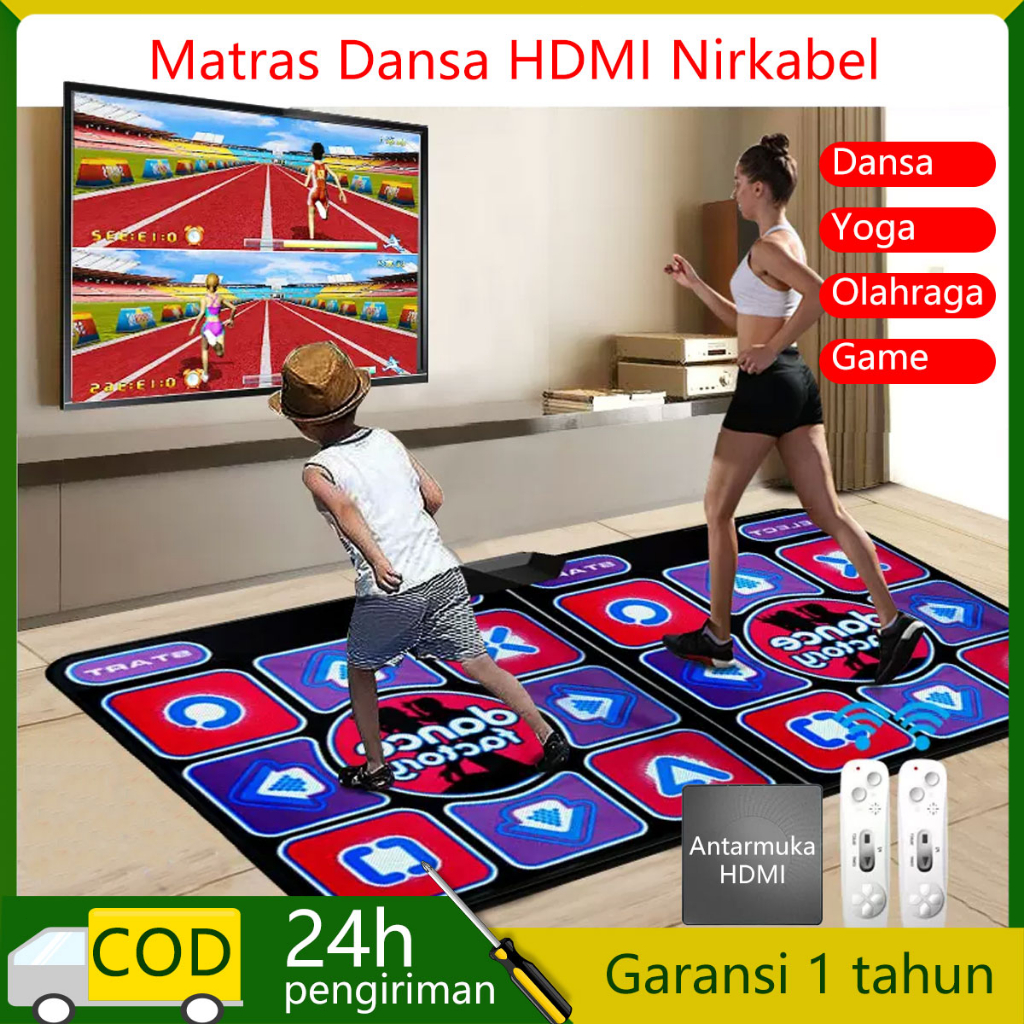 Jual Wireless Dancing Pad for 2 people Karpet Step TV Dance Mat
