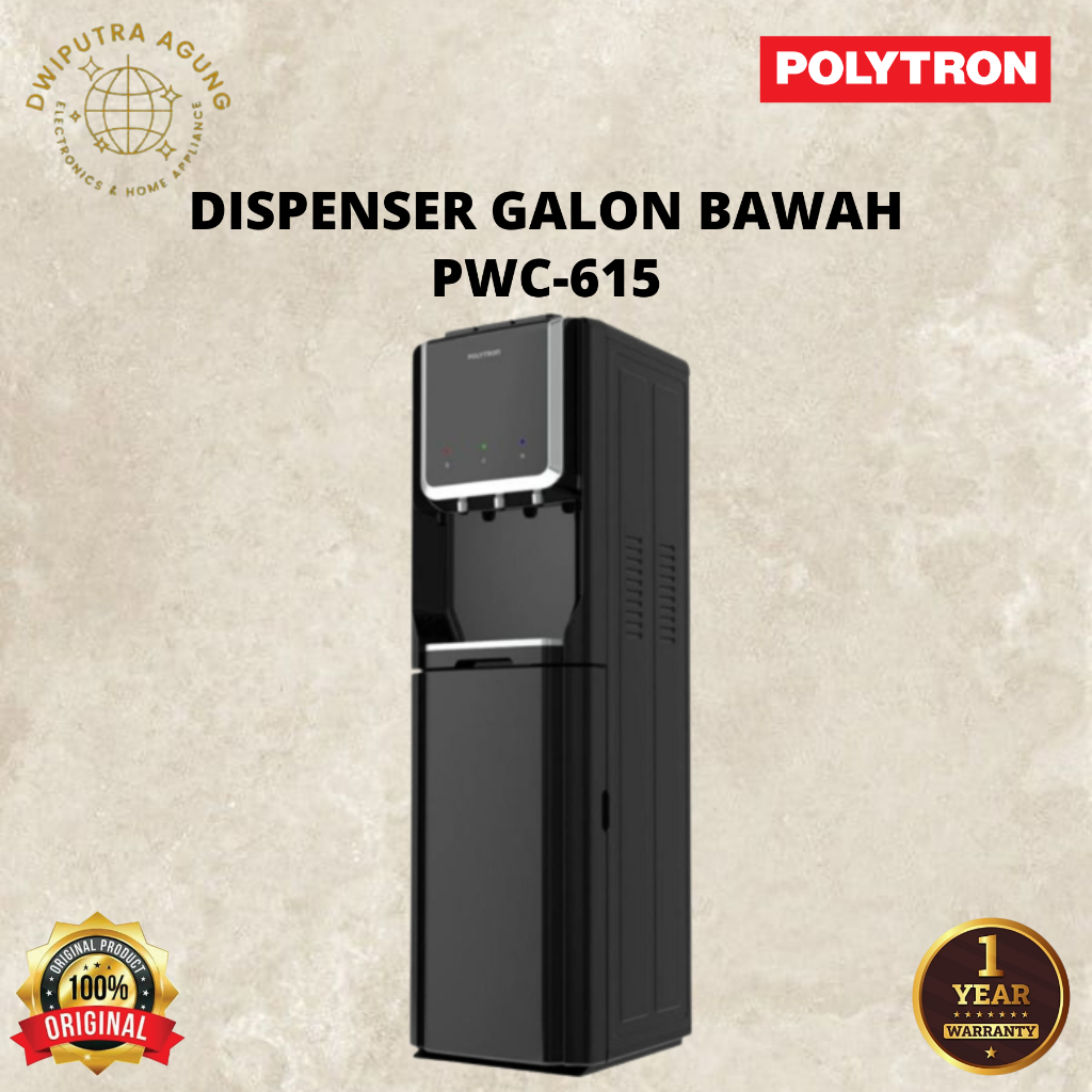 Jual DISPENSER GALON BAWAH POLYTRON PWC 615 / PWC615 KOMPRESOR | Shopee