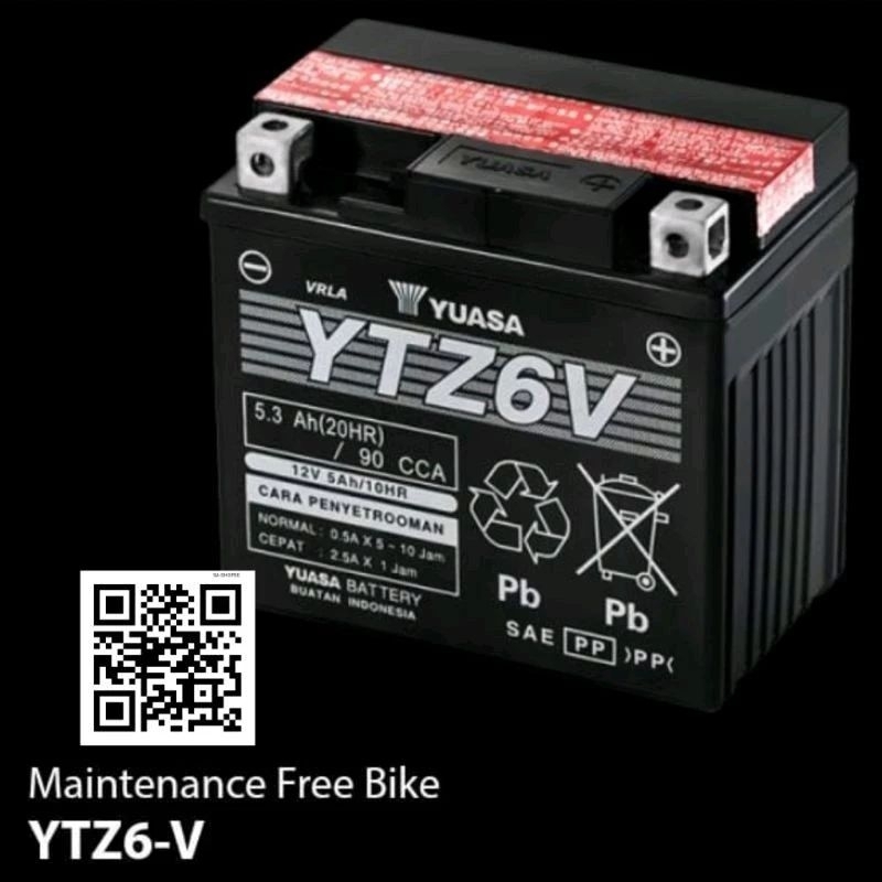 Jual AKI YTZ6V YUASA 12V 5AH yuasa original aki vario 125 vario 150
