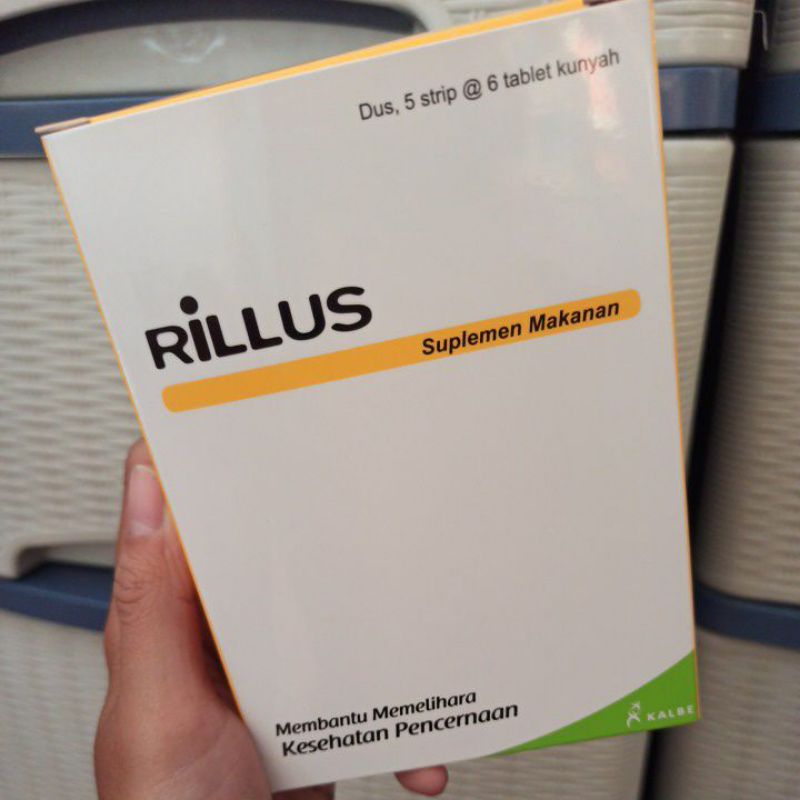 Jual Rillus strip 6 box 30 tablet suplemen pencernaan prebiotik ...