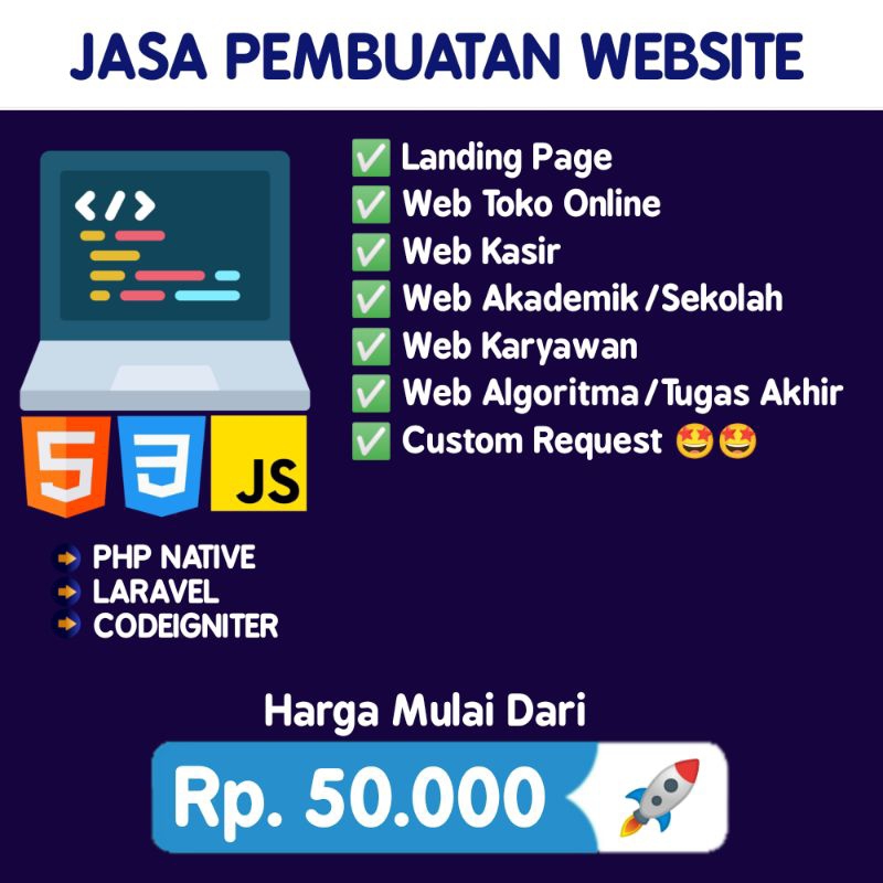 Jual Jasa Pembuatan Website PROFESSIONAL - Murah - Cepat - Berkualitas ...