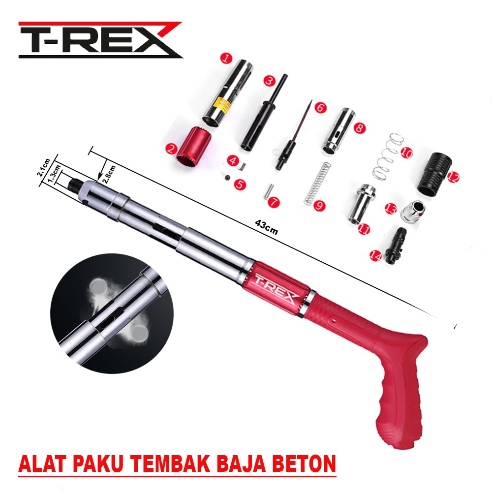 Jual MURAH PROMO 1 SET T-REX SHOT NAIL 915 alat Paku Tembak Refill ...