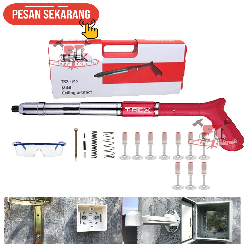 Jual MURAH PROMO 1 SET T-REX SHOT NAIL 915 alat Paku Tembak Refill ...