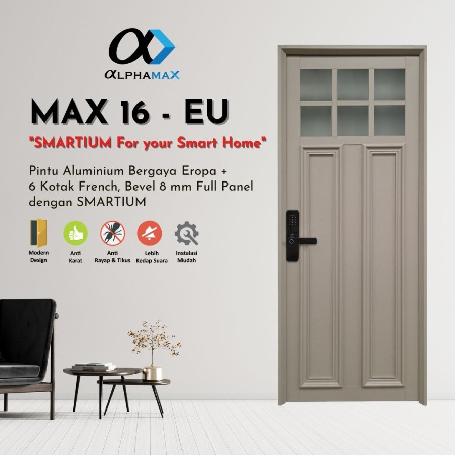 Jual Pintu Alumunium Alphamax Max Eu Smartium Pintu Rumah Pintu Kamar Pintu Pembatas Pintu