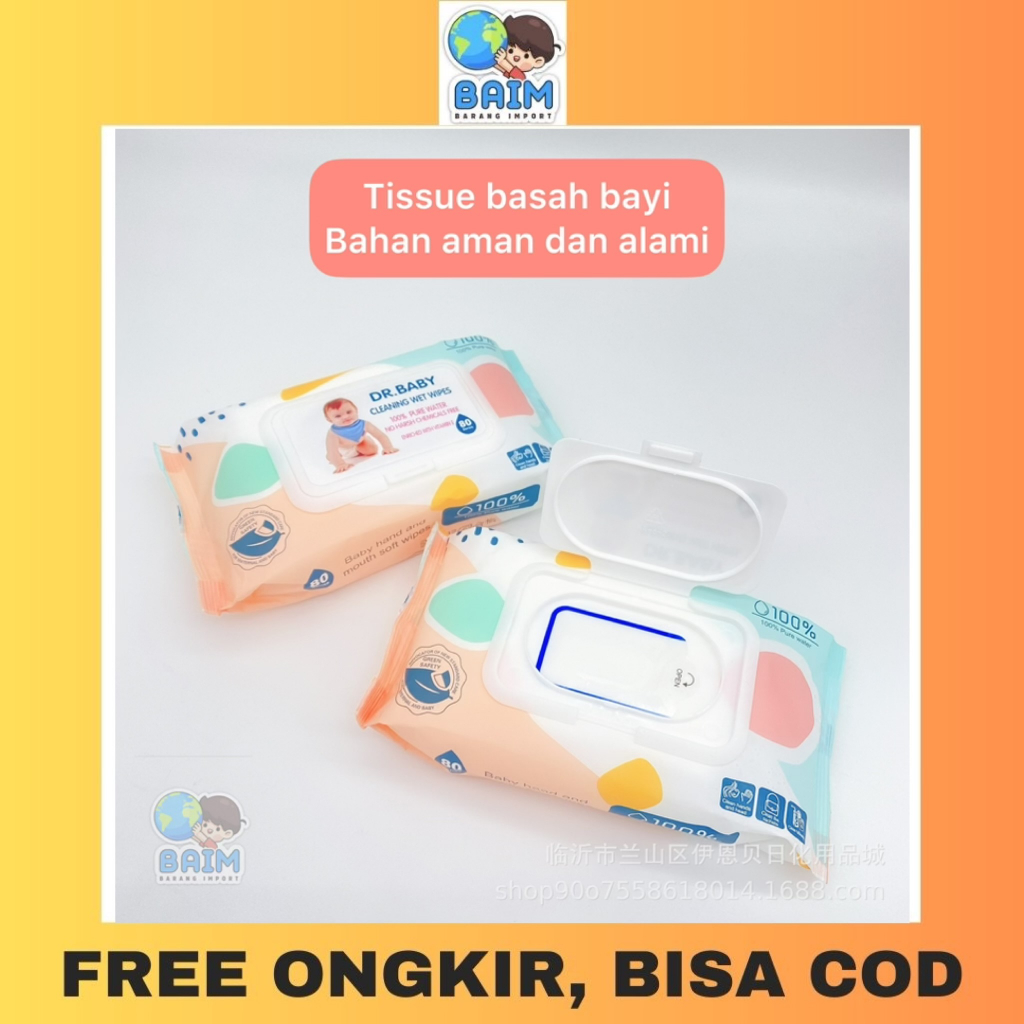 Jual Baim DR BABY Tisu Tissue Basah Bayi Murah Aman Wet Tissue Baby