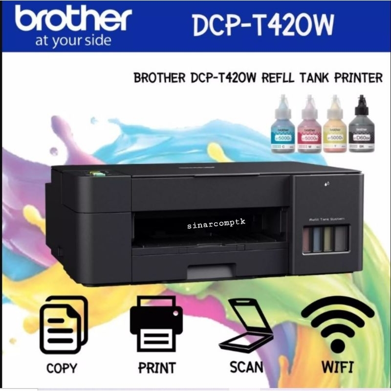 Jual PRINTER BROTHER DCP-T420W WIFI PRINT F4 + SCAN COPY A4 (GARANSI ...