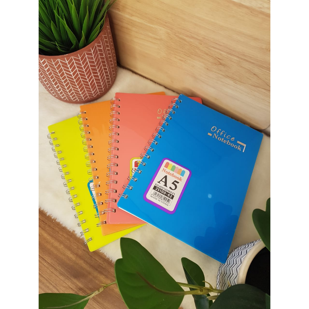 Jual Notebook Guangben A5 25100-62 warna : biru/kuning/orange/koral ...