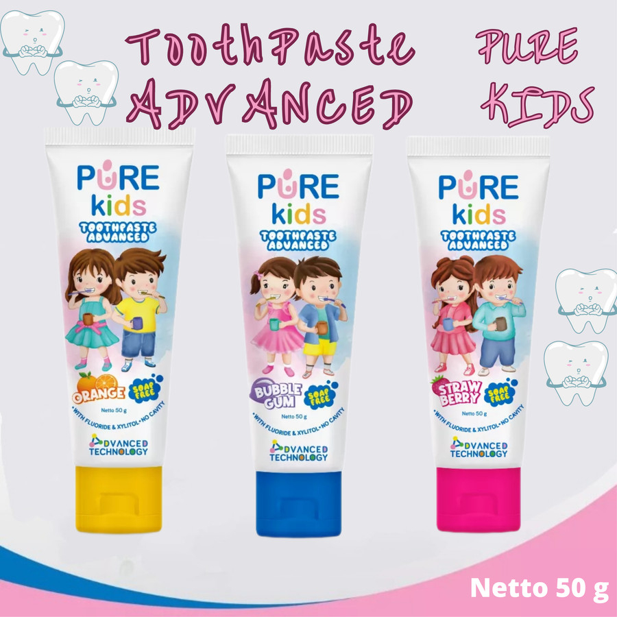 Jual PURE Kids - Toothpaste Advanced 50 g / Pasta gigi anak 50 gram ...