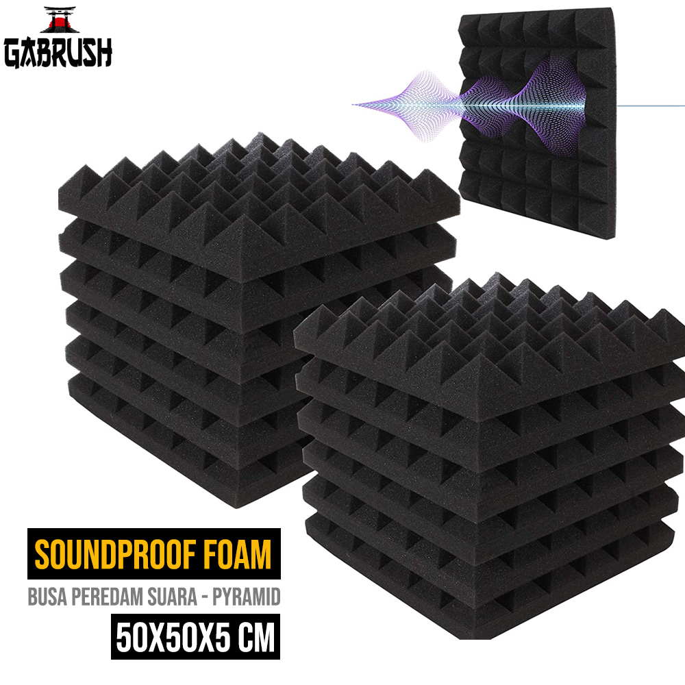 Jual Busa Peredam Suara Pyramid Tebal 50x50CM Soundproof Acoustic Foam ...