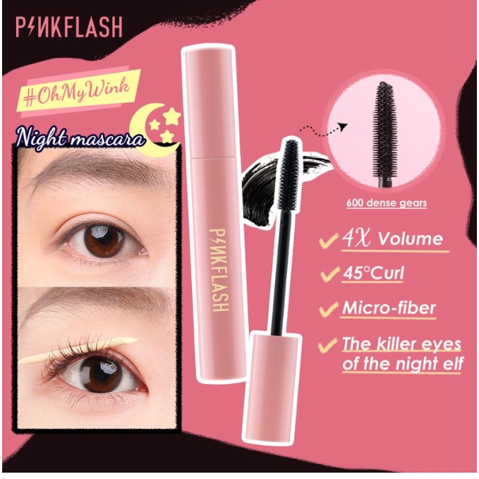 Jual PINKFLASH MASCARA VOLUME AND LONG PINK FLASH MASCARA DAY NIGHT ...