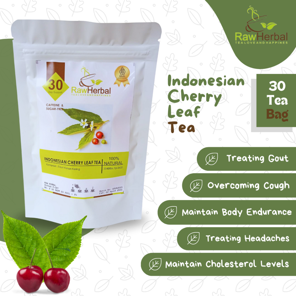 Jual Indonesian Cherry Leaf Tea Herbal Teh Daun Kersen Pure 100