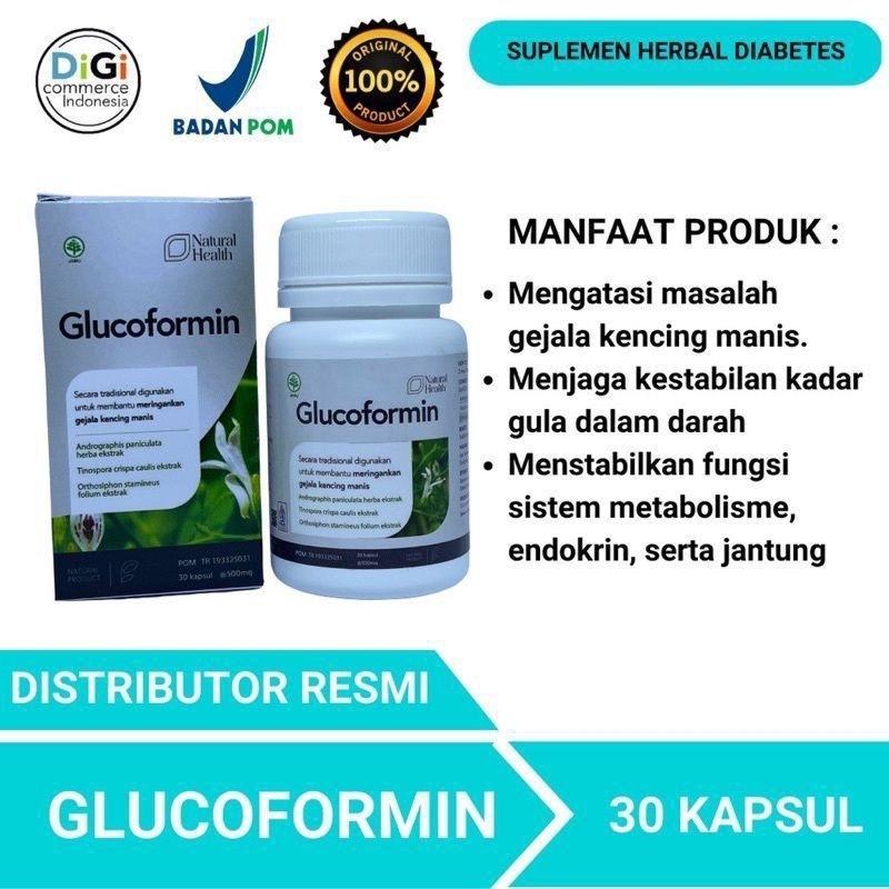 Glucoformin Asli Obat Herbal Atasi Diabetes Gula Darah Tinggi Kencing Manis Ampuh Original Bpom Terbaik