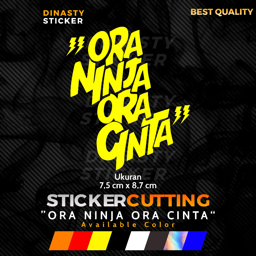 Jual Sticker Stiker Cutting Viral Ora Ninja Ora Cinta Shopee Indonesia