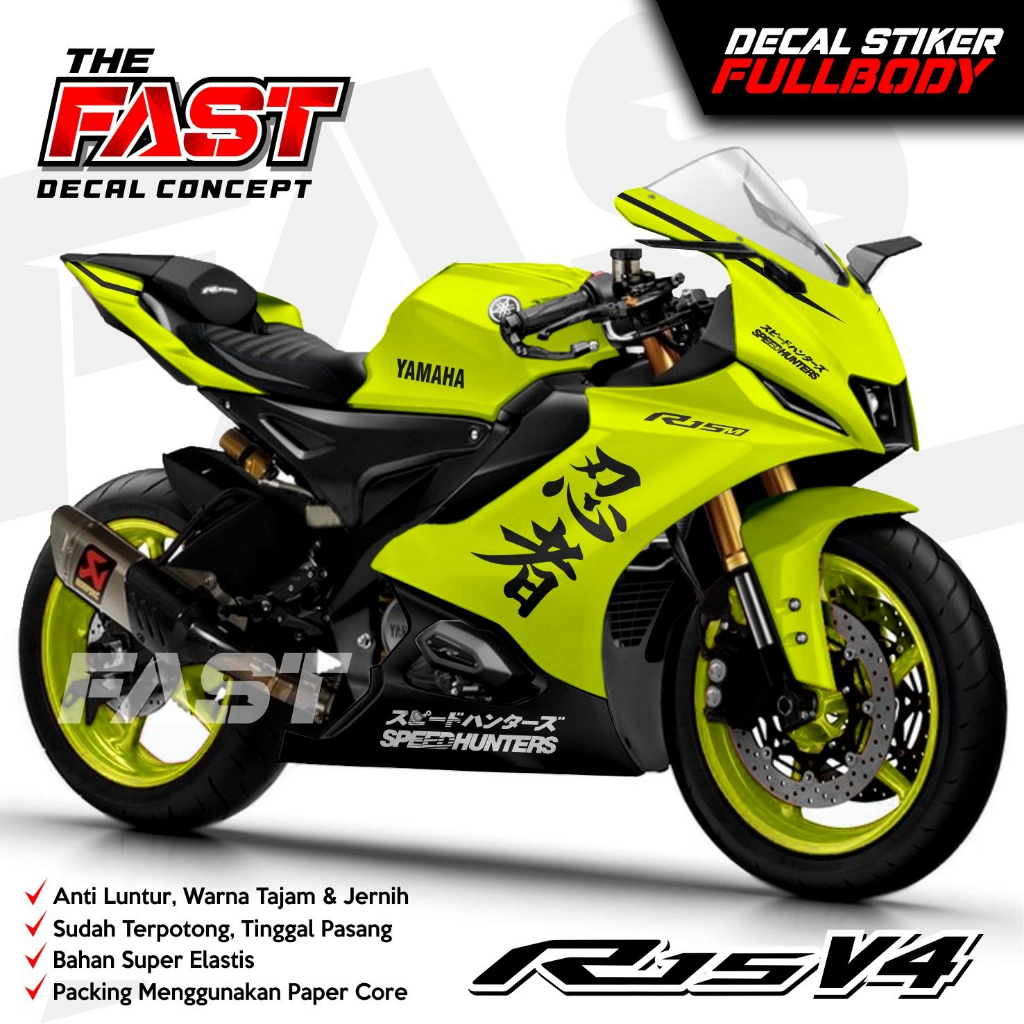 Jual (TERBARU) STIKER R15v4 DECAL R15v4 fullbody_ Stiker Decal motor ...