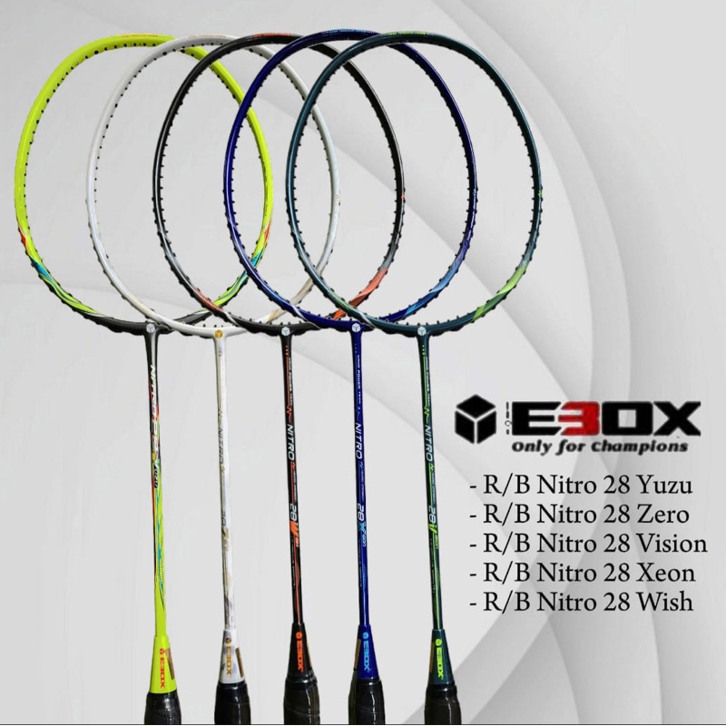 Jual [ ORIGINAL ] Raket Badminton EBOX Nitro 28 V W X Y Z | Shopee ...