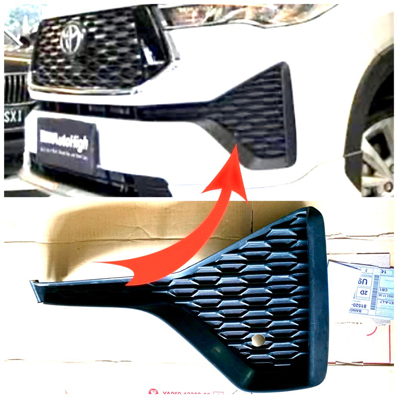 Jual COVET MOULDING BEMPER TOYOTA INNOVA ZENIX ORIGINAL | Shopee Indonesia