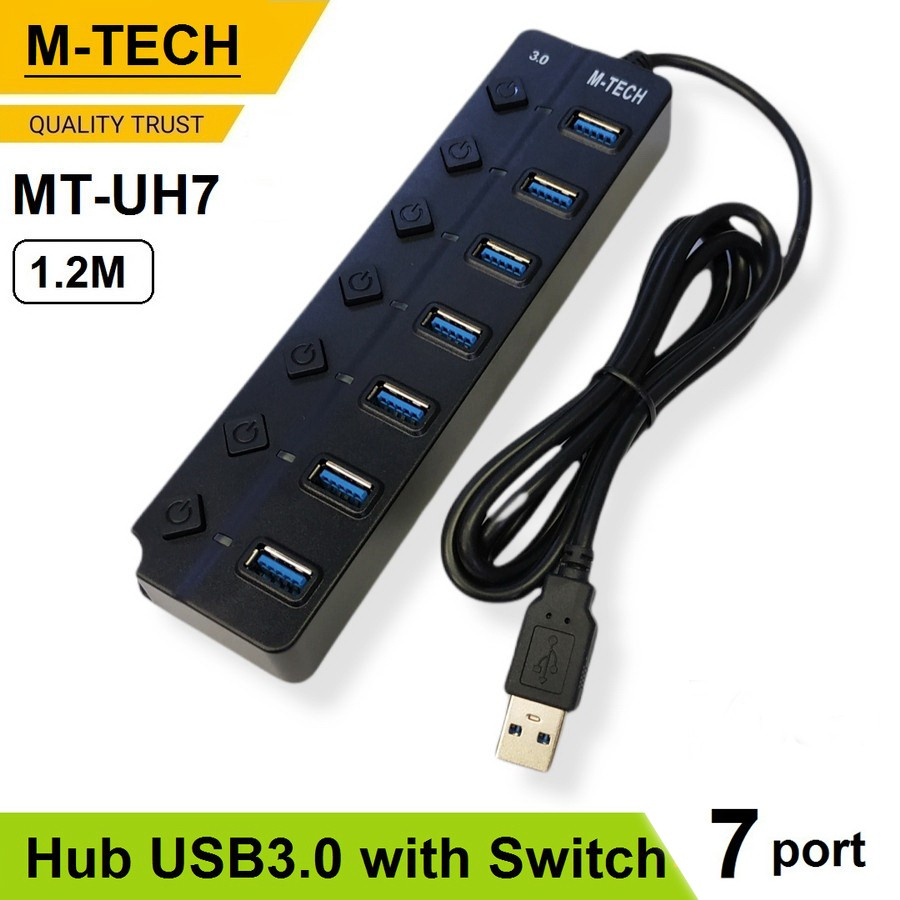 Jual M-Tech Usb Hub USB 3.0 MT-UH7 7 Port Original | Shopee Indonesia