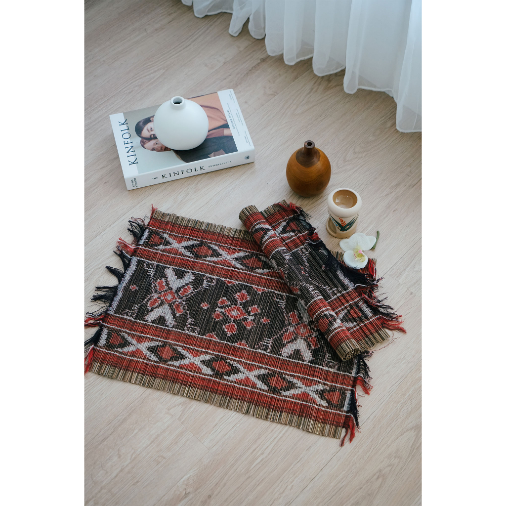 Jual Taplak Meja Tenun Anyaman Lidi Ikat Placemat Kecil Set Ukuran Cm X Cm Shopee