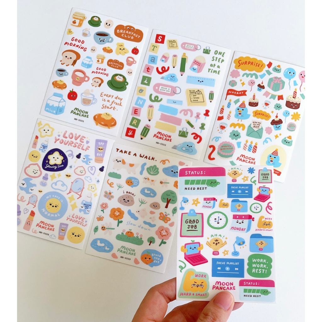 Jual Moon Pancake Mini Sticker Daily 3.0 Series - Good Job | Shopee ...