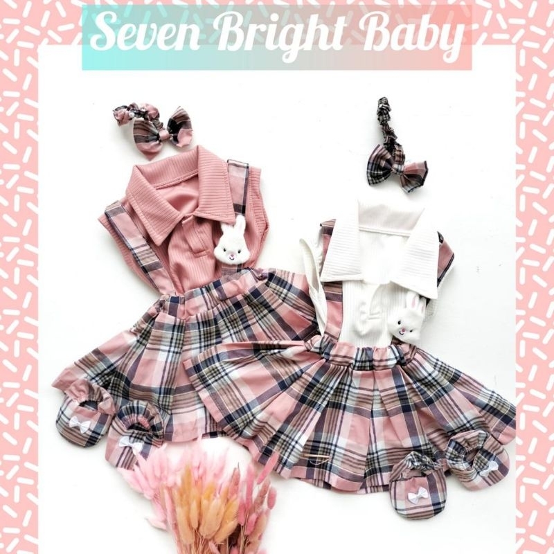 Jual Overall Baby Rok Gracie Kotak Newborn Bayi 6 - 12 bulan | Shopee ...