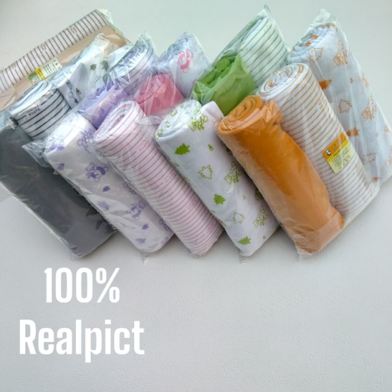 Jual 3 PCS BEDONG PERNEL BAYI BAHAN KAOS SERI WARNA 90 X 110 CM ...