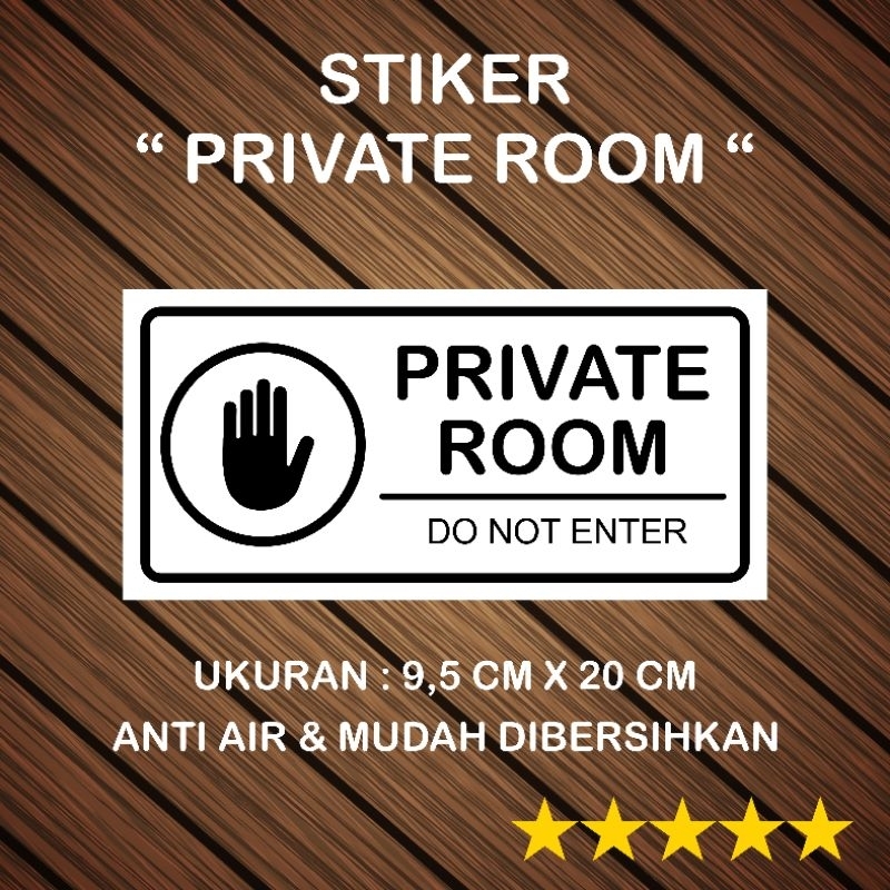 Jual Sticker Private Room Stiker Tulisan Private Room Sticker Kaca ...