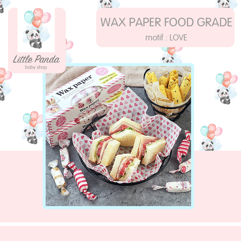Jual Wax Paper Food Grade (motif Love) Shopee Indonesia