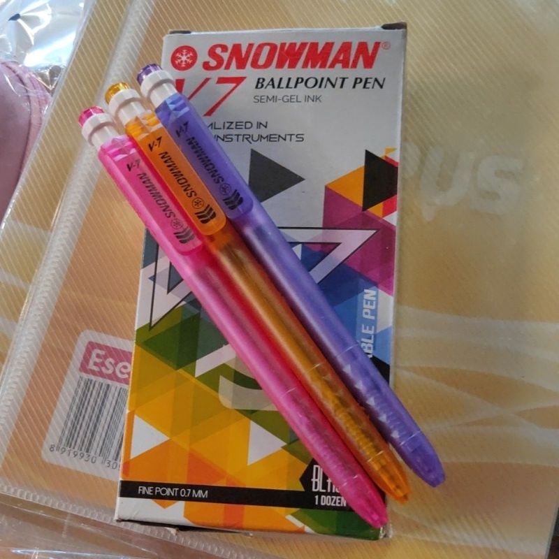 Jual Pulpen Snowman V7 0,7mm harga 1 lusin | Shopee Indonesia