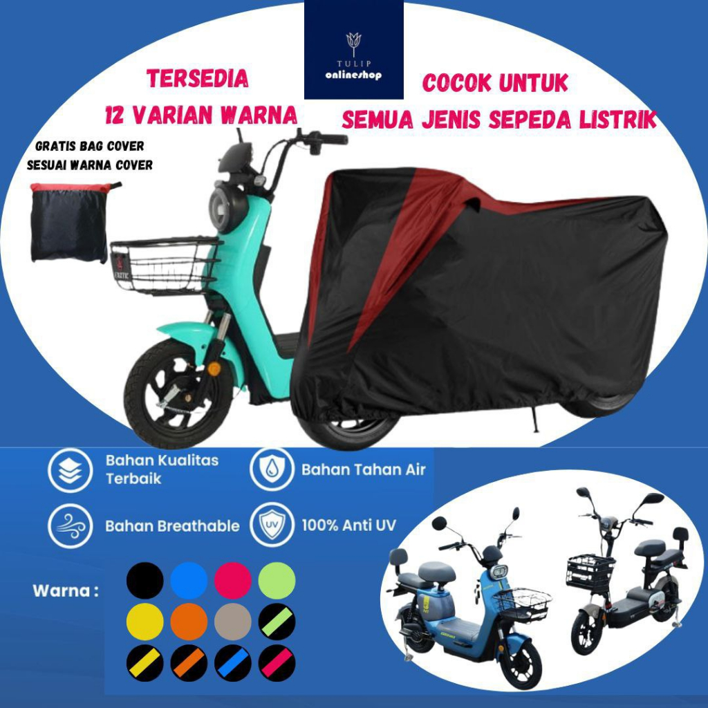 Tulip Sarung Cover Sepeda Listrik Waterproof