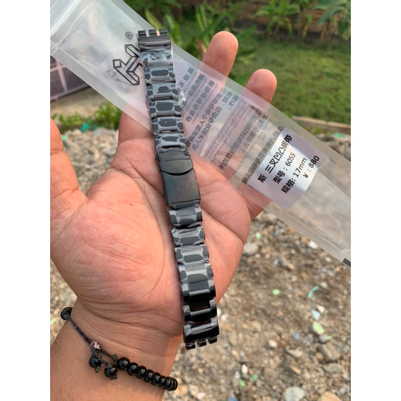 Jual Strap Tali Jam Tangan Rante Rantai Stenlistell Swatch Hitam Padat