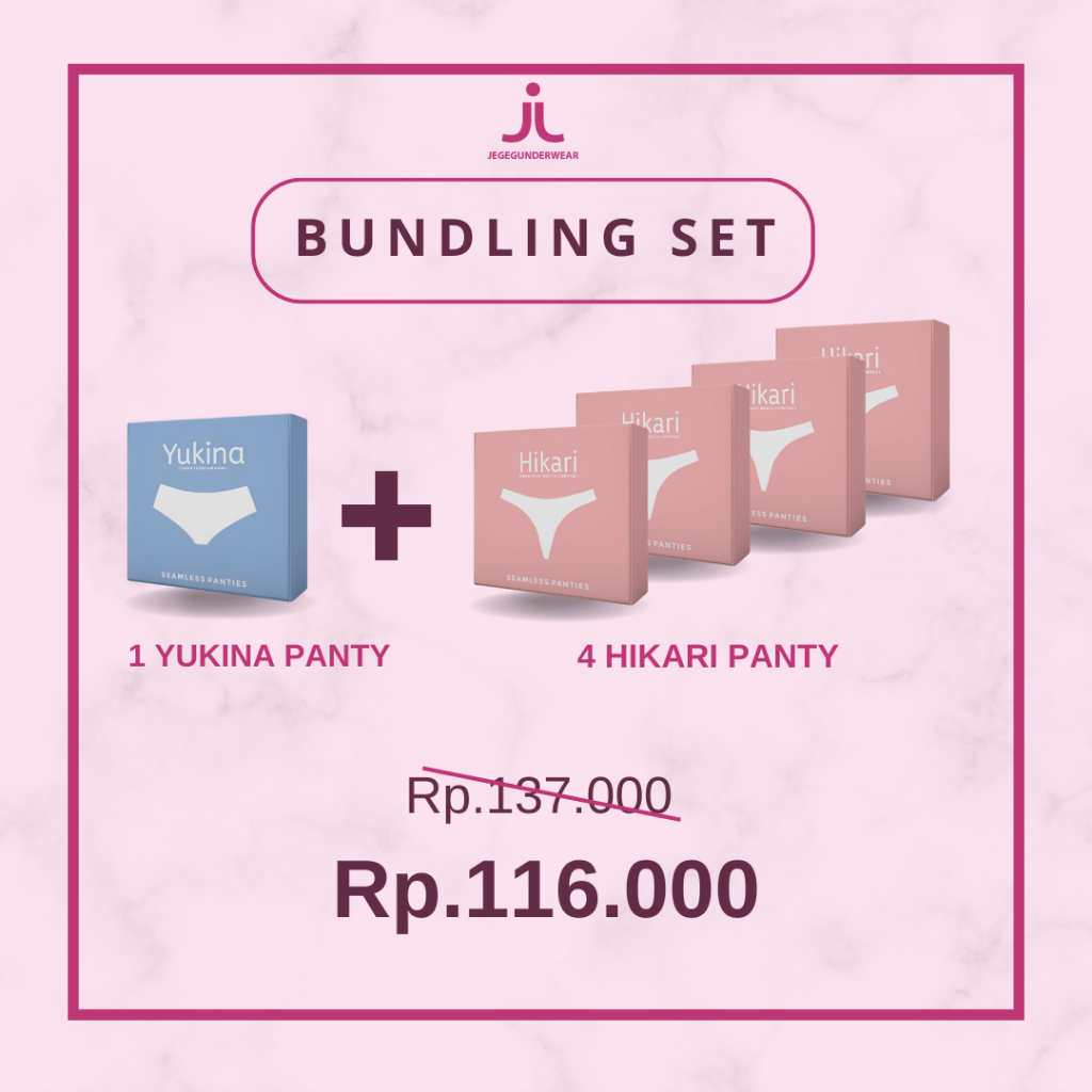 Jual PAKET BUNDLING HIKARI PANTY X YUKINA PANTY CELANA DALAM WANITA