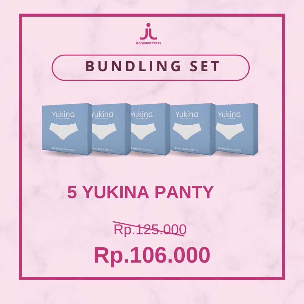 Jual PAKET BUNDLING 5 YUKINA 106K PAKIAN DALAM WANITA CELANA DALAM