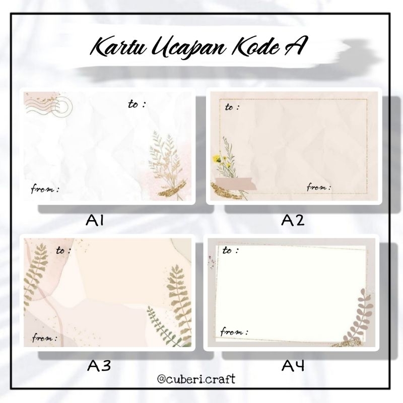 Jual Kartu Ucapan Polos Greeting Card Kartu Hadiah T Card Shopee Indonesia 0854